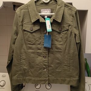 Stitch Fix Market & Spruce Olive Boyfriend Denim Jacket Size XL New With Tags